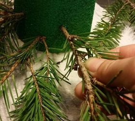make a faux diy christmas tree with real branches, Are you ready Let s glue