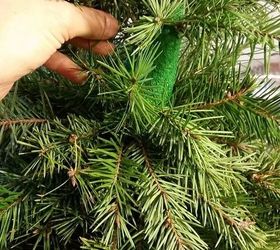 make a faux diy christmas tree with real branches, Let s start now from the top up