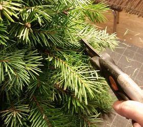 make a faux diy christmas tree with real branches, Does the tree need a little trim