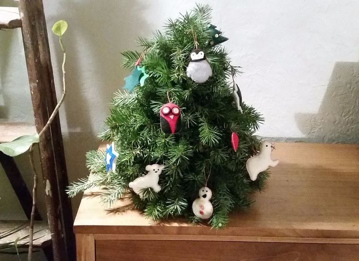 make a faux diy christmas tree with real branches, The hardest part is to decide where it goes