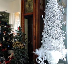 diy silver christmas tree