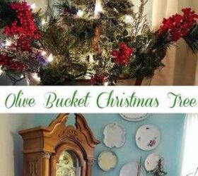 olive bucket christmas tree