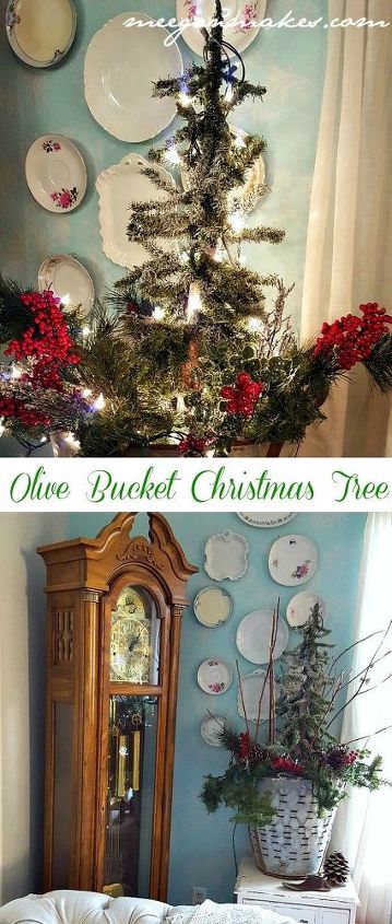 olive bucket christmas tree