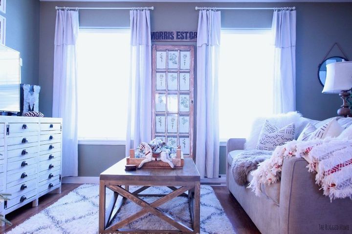 cheapest easiest diy drop cloth curtains, home decor, window treatments