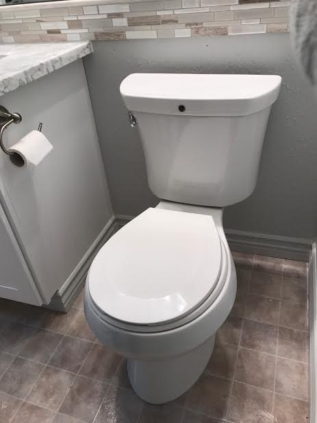a family affair father in law helps couple mg equip their bathroom, bathroom ideas, Finally completed