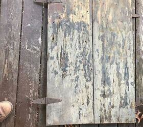 hinged barnwood with rustic stained art, crafts