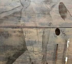 hinged barnwood with rustic stained art, crafts