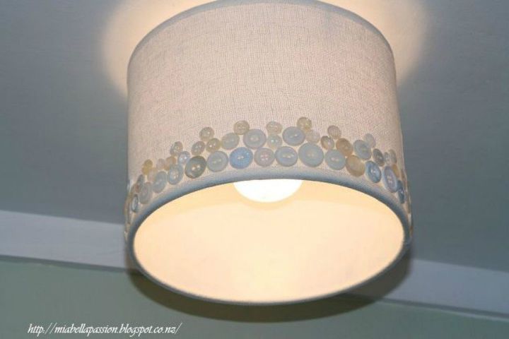 15 quick and easy gift ideas using buttons, Or use them to upgrade your plain drum shade