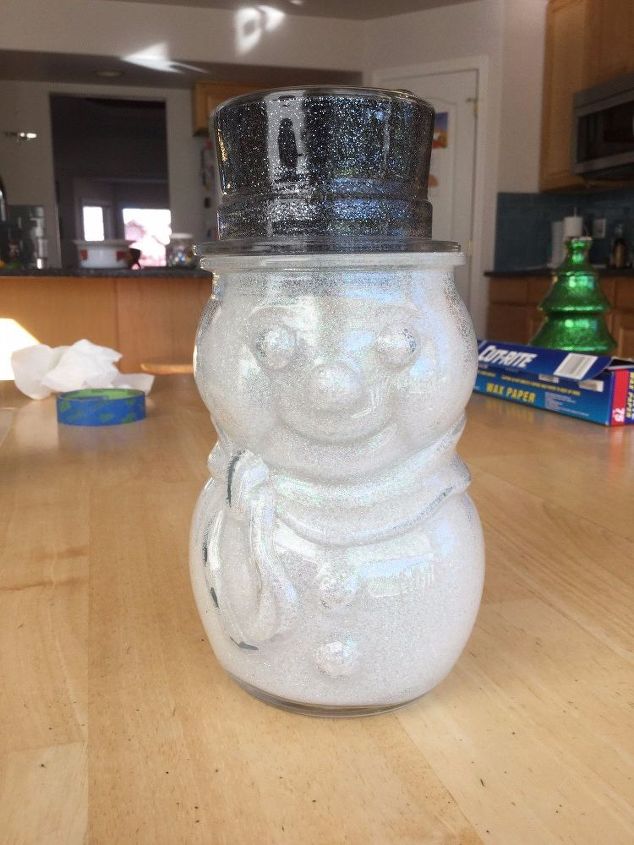 boneco de neve com glitter fcil