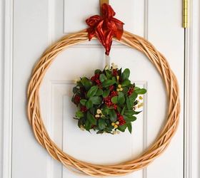 diy mistletoe wreath, crafts, wreaths