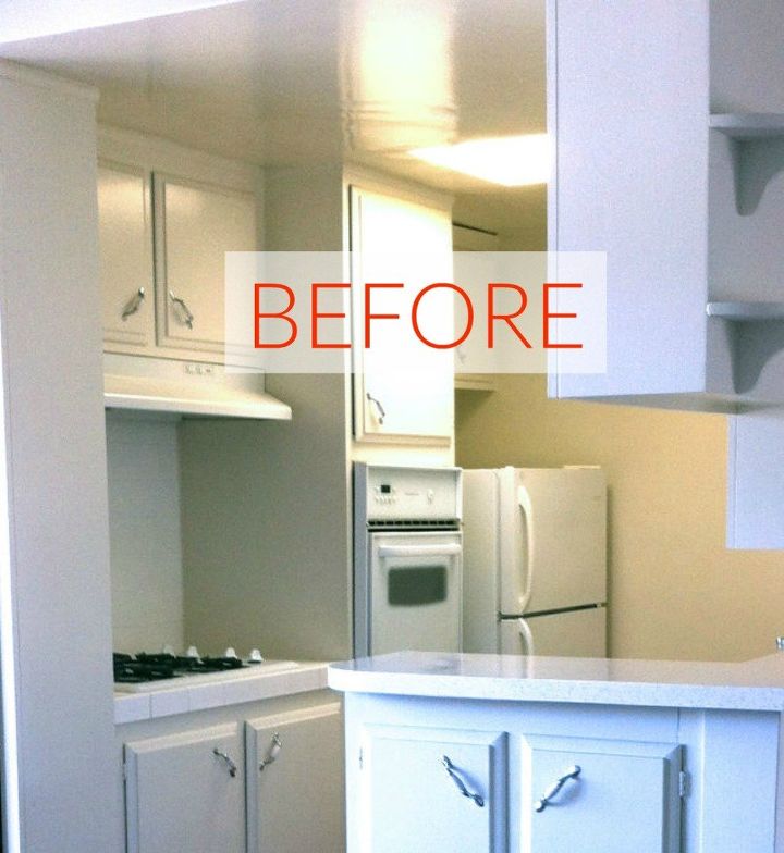 you ll rethink your kitchen color when you see these paint combos, Before A blinding white kitchen nook