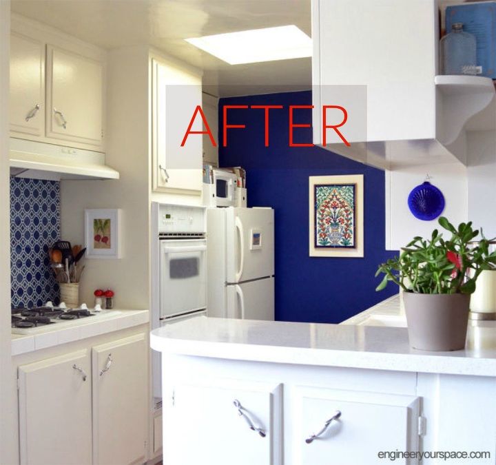 te replantears el color de tu cocina cuando veas estas combinaciones de pintura, Despu s Un azul cobalto para romper el blanco