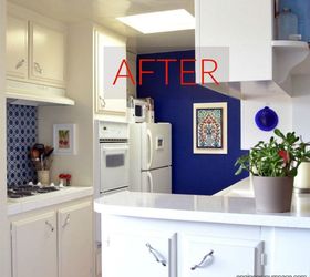 you ll rethink your kitchen color when you see these paint combos, After A cobalt blue to break up the white