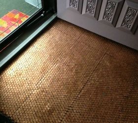 s save your pennies for these 12 jaw dropping decor ideas, home decor, This gorgeous penny floor design
