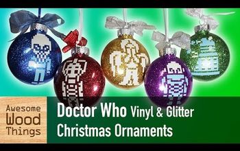 Adornos navideños de vinilo y purpurina de Doctor Who
