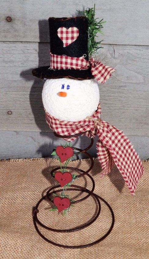 rusty the old bed spring snowman