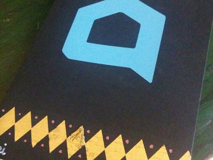 q product review hand made modern foil transfers from target, repurposing upcycling