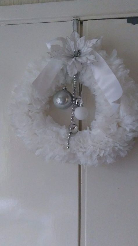 t beautiful wreath from bin bags , composting, crafts, go green, storage ideas, wreaths