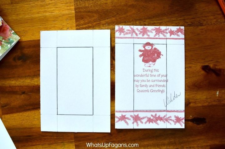 una gran manera de volver a regalar y reciclar tarjetas de navidad