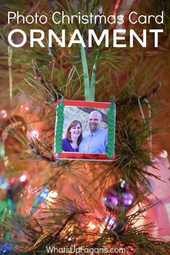una gran manera de guardar las tarjetas de navidad con foto