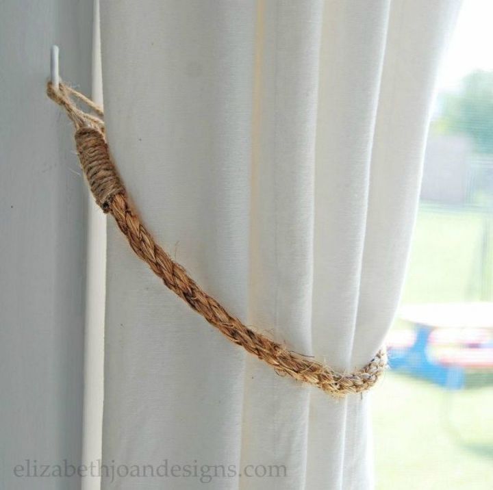 s 12 practical window updates that also look amazing, Add some cute rope curtain tie backs