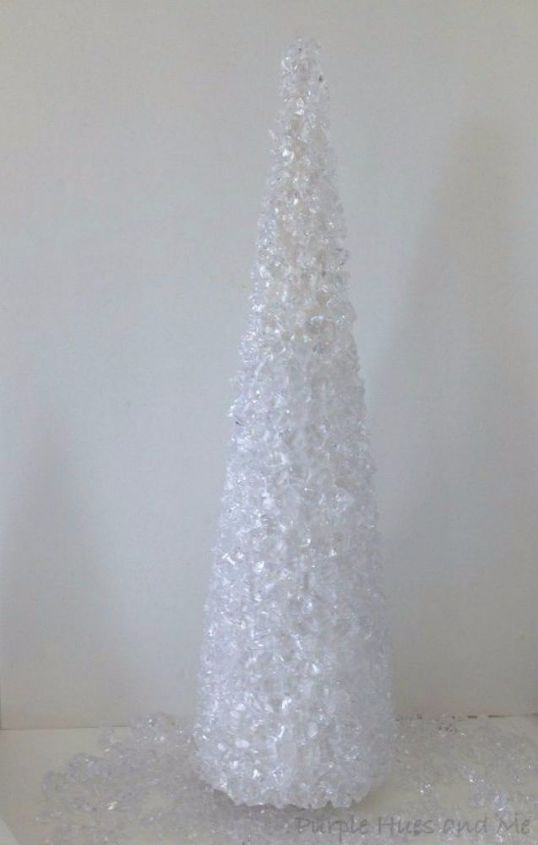 17 mini rvores de natal que no podemos parar de olhar nesta temporada, Enchimentos de gelo de cristal para rvore de Natal DIY
