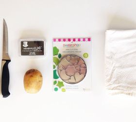 potato print tea towels, bathroom ideas, gardening
