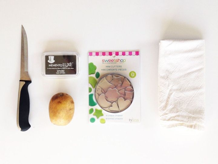 potato print tea towels, bathroom ideas, gardening