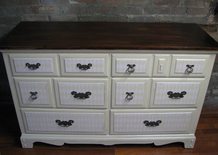 try try again argyle dresser, painted furniture