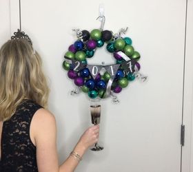 new year s eve hanger wreath, crafts, wreaths