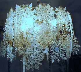beautiful snowflake chandelier, lighting