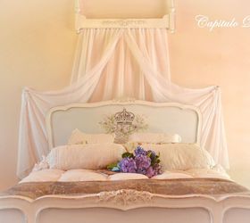 a bed with canopy