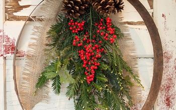 DIY Wine Barrel Ring Christmas Wreath