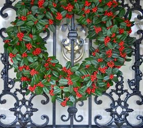 fresh holly wreath diy, crafts, wreaths