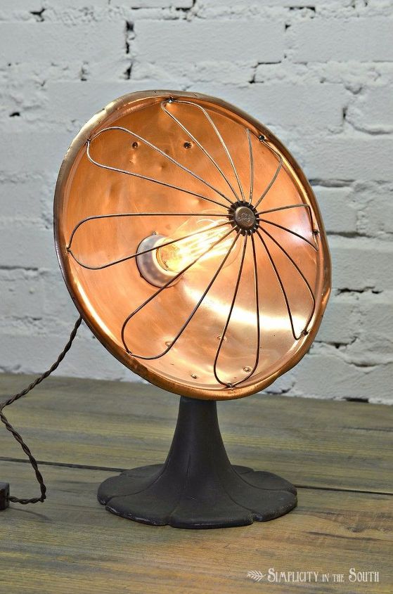 make a lamp from an antique copper heater, hvac, lighting, repurposing upcycling