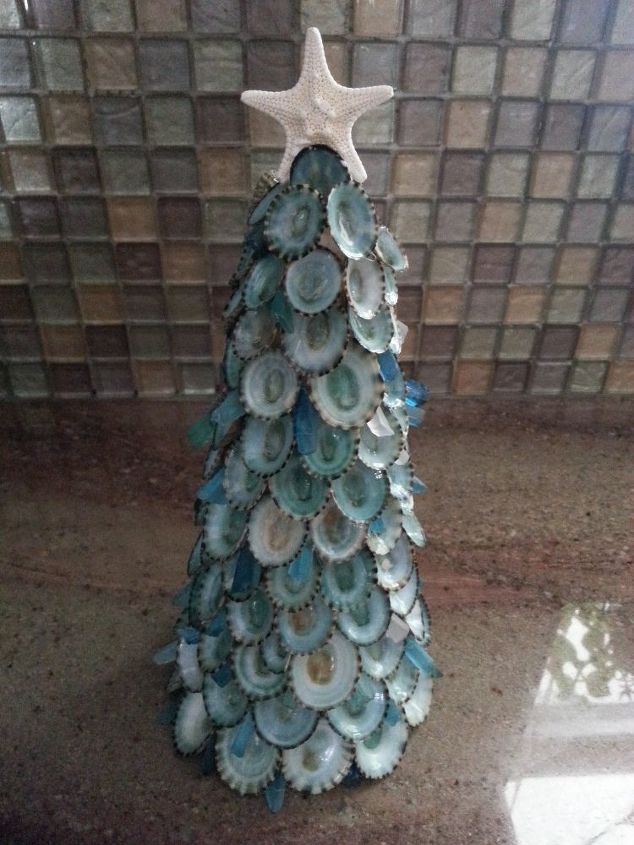 coastal seashell christmas tree