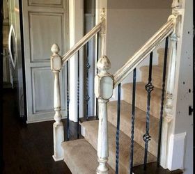 stop everything these banister makeovers look ah mazing, After A vintage distressed stunner