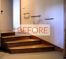 stop everything these banister makeovers look ah mazing, Before Mounted wall handrail