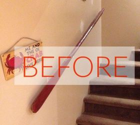stop everything these banister makeovers look ah mazing, Before Beige nightmare