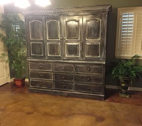 Chalk Painted Entertainment Center Hometalk