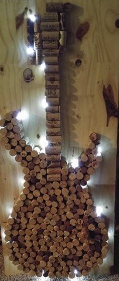 corks corks more corks, Lighted Cork Wall Decor