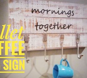 pallet sign with silverware hooks for a kitchen, crafts, kitchen design, pallet
