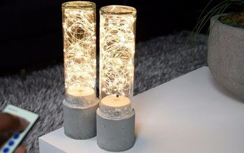 DIY Concrete Lamp - Led String Light