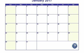 Printable Calendar 2017 Template