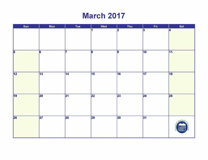 printable calendar 2017 template