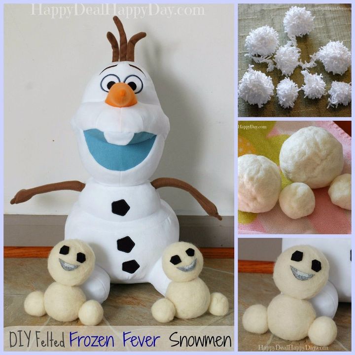 frozen fever diy mini bonecos de neve de feltro