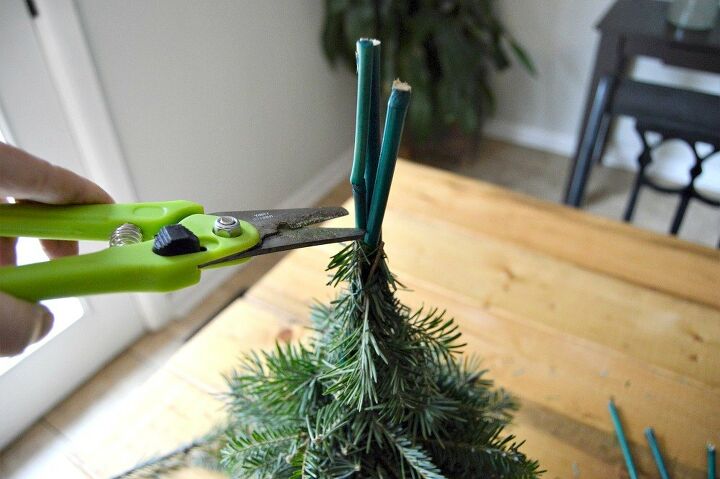 mini christmas tree from clippings