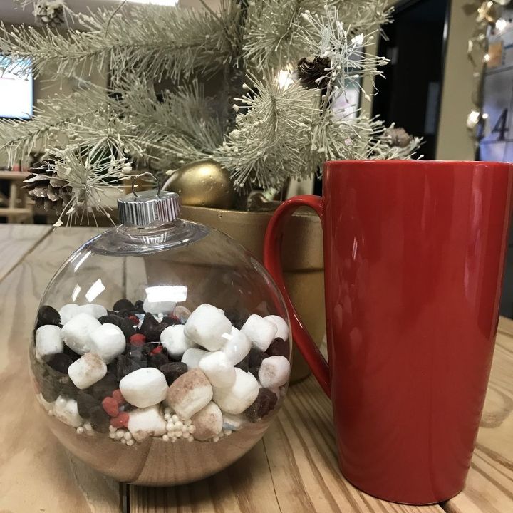 hot cocoa ornament, christmas decorations, seasonal holiday decor