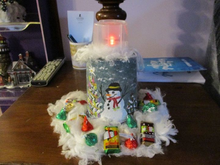 repurposed upcycled yogurt container christmas holiday decoration