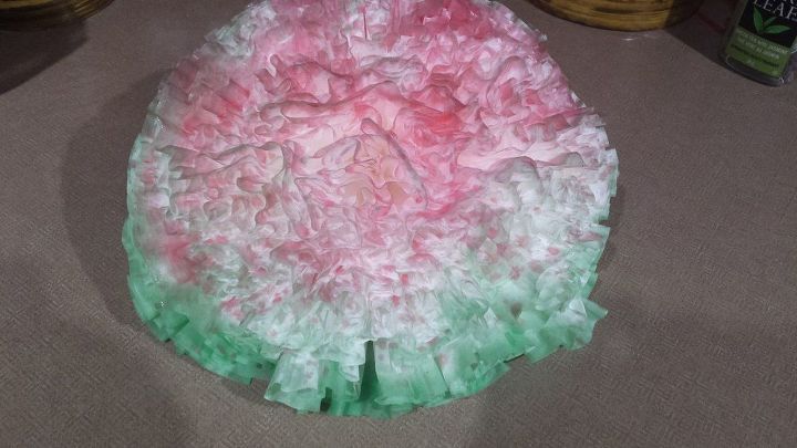 coffee filter center pieces, painted furniture